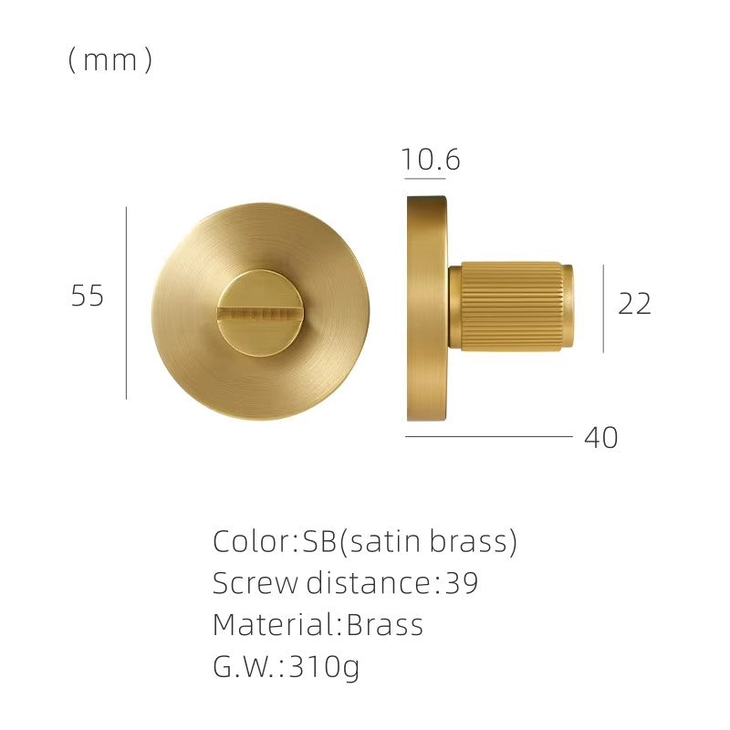 Dooroom Brass Door Lever Set Interior Bedroom Bathroom Dummy lock Set Privacy Passage Locks Tubular Latch linear Thumb Turn