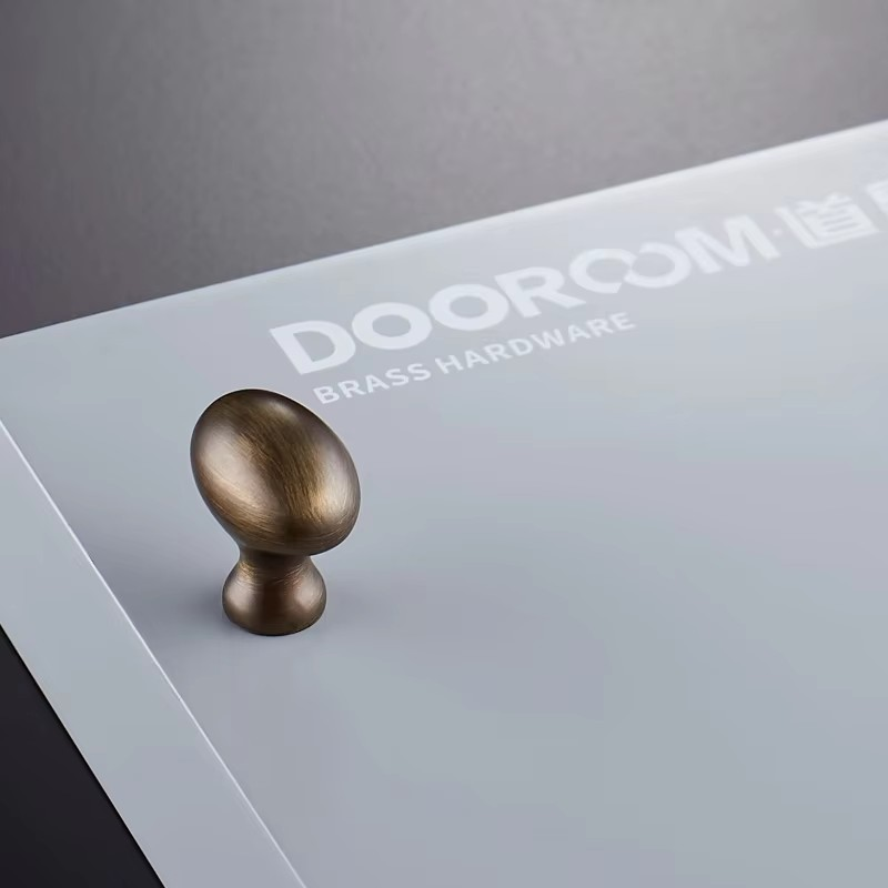 Dooroom Brass Egg Furniture Handles Wardrobe Dresser Cupboard Cabinet Door Drawer Shoe Box Pulls Pastoral Mediterranean Knobs