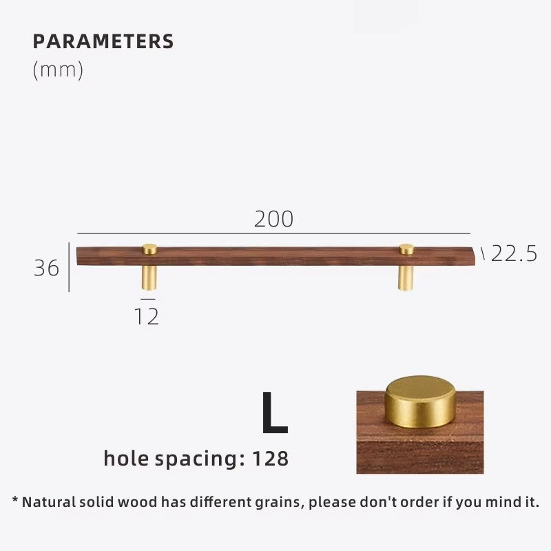 Dooroom Walnut Brass Furniture Handles Long Modern Pulls Cupboard Wardrobe Dresser Shoe Box Wine Bar Drawer Cabinet Knobs