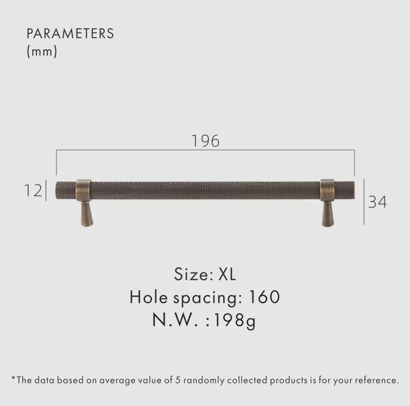 Dooroom Brass Knurled Furniture Handles Antique Brass Cupboard Wardrobe Dresser Shoe Box Drawer Cabinet T-bar Pulls