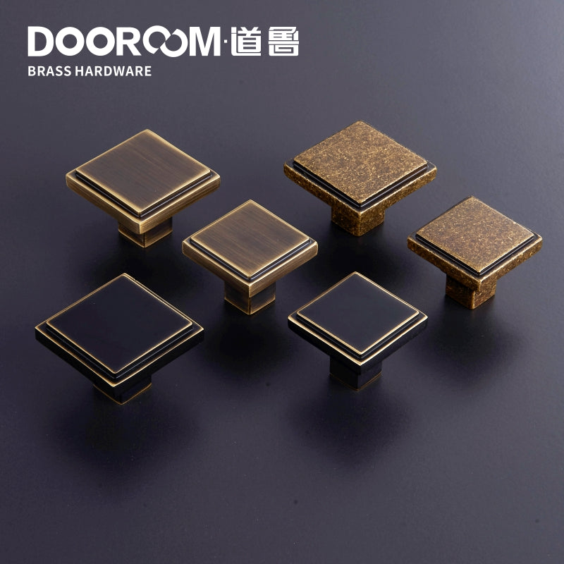 Dooroom Brass Furniture Handles Wardrobe Dresser Cupboard Cabinet Drawer Shoe Box Pulls Modern Black Antique Knobs