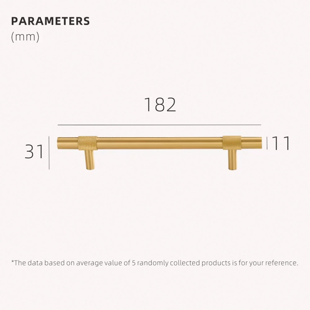Dooroom Brass Furniture Handles Modern Knurling Black Gold Pulls Wardrobe Dresser Cupboard Cabinet Drawer Shoe Box Knobs