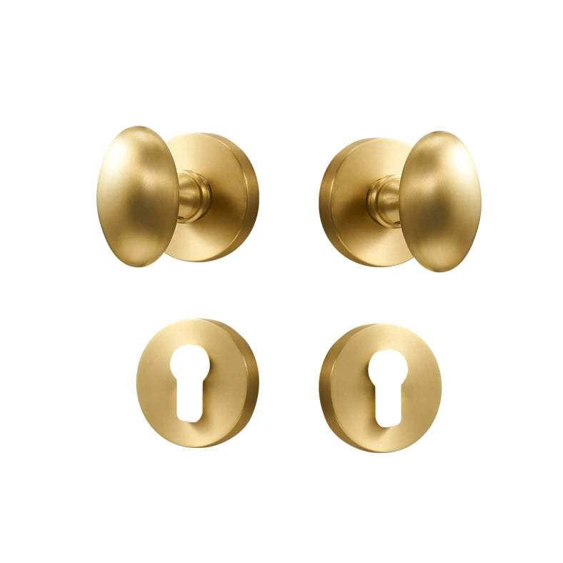Dooroom Brass Door Lock Set Modern Interior Bedroom Bathroom Double Wood Door Lever Set Dummy Privacy Passage Hidden Door Lock