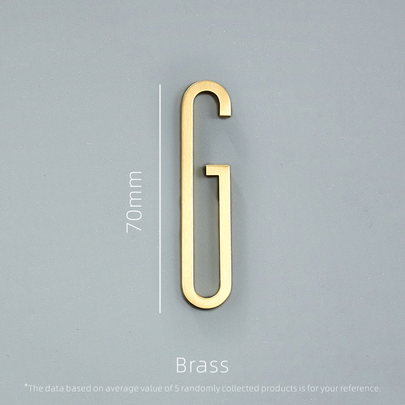 Dooroom Brass Letters A-Z For Company Names Door Plates Decorative Wall Letters Personalized Symbols Address