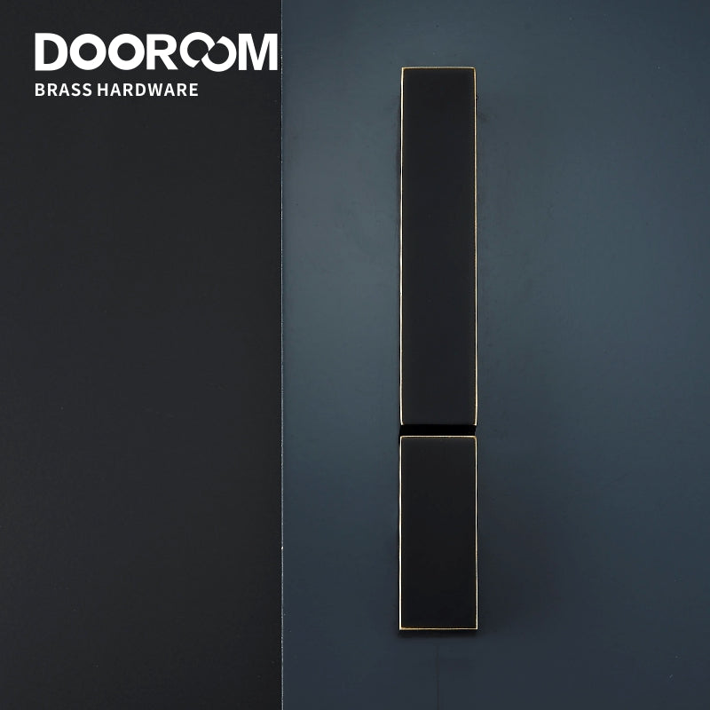 Dooroom黄铜推拉门锁套装把手 LOFT北欧风推拉木门 室内客厅浴室阳台厨房
