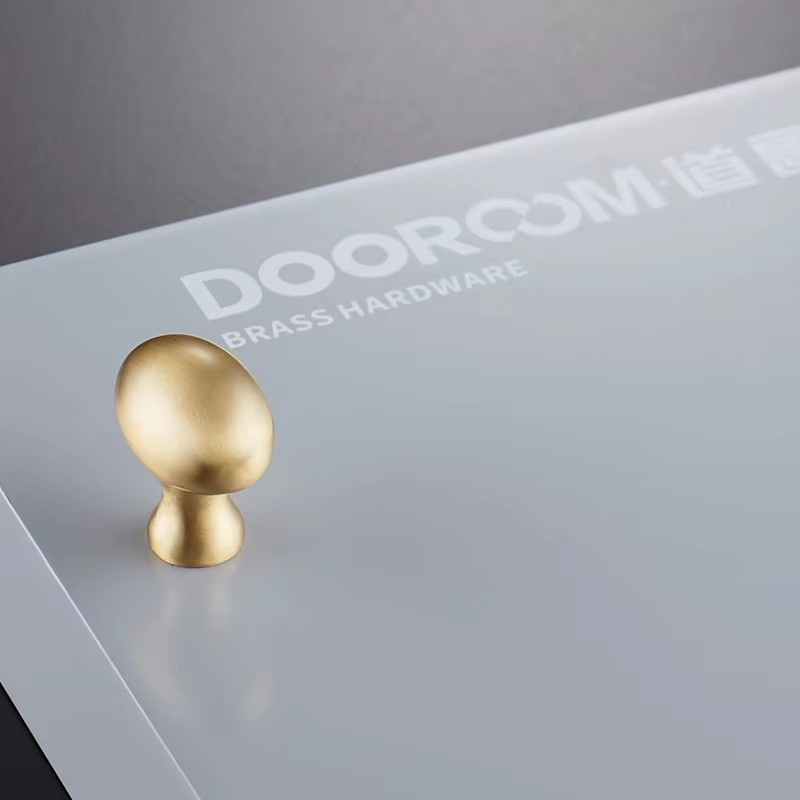 Dooroom Brass Egg Furniture Handles Wardrobe Dresser Cupboard Cabinet Door Drawer Shoe Box Pulls Pastoral Mediterranean Knobs