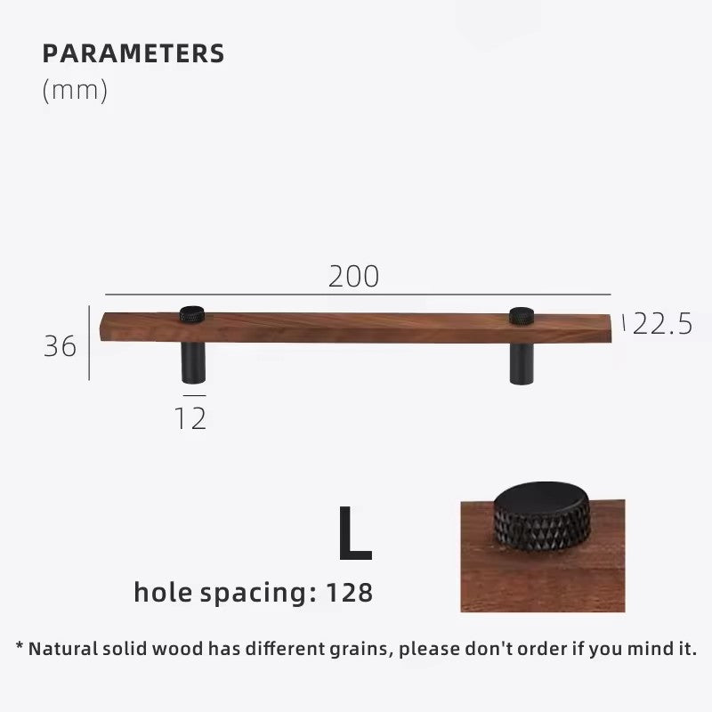 Dooroom Walnut Brass Furniture Handles Long Modern Pulls Cupboard Wardrobe Dresser Shoe Box Wine Bar Drawer Cabinet Knobs