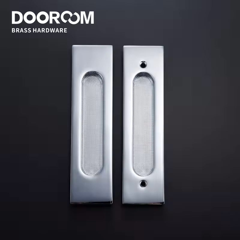 Dooroom黄铜推拉门把手现代美式隐形拉手室内客厅浴室阳台厨房无钥匙