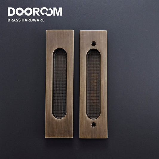 Dooroom Brass Sliding Door Handles Modern American Push Pull Hidden Pulls Interior Living Room Bathroom Balcony Kichen Keyless