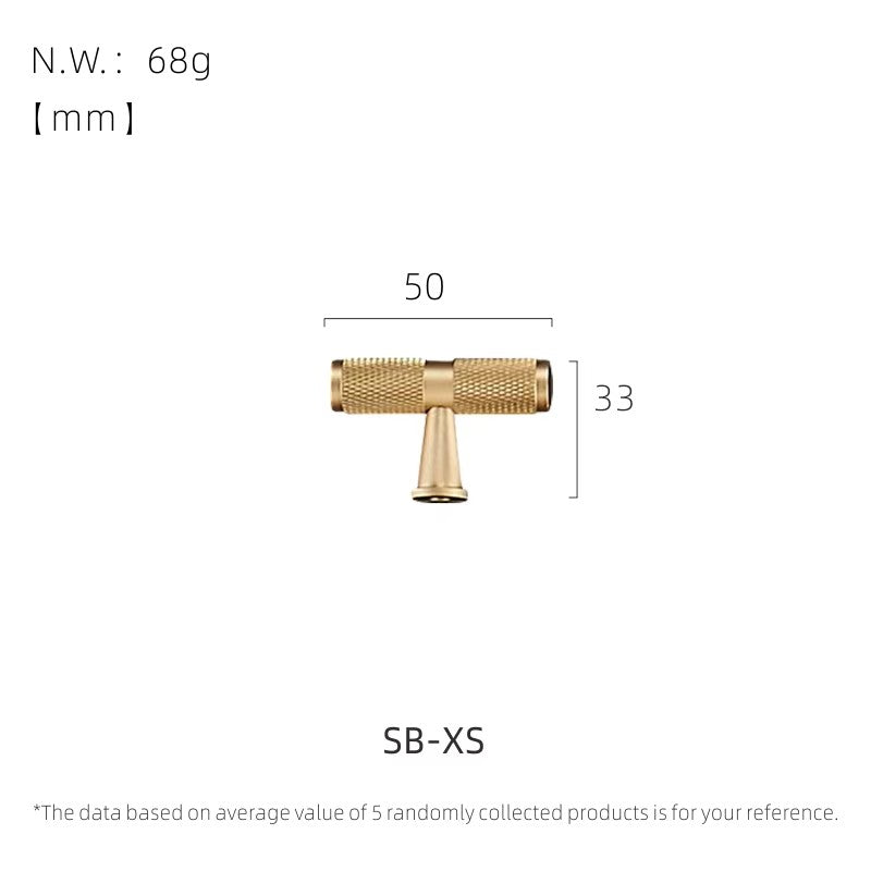 Dooroom Brass Long Furniture Handles Knurled  Wardrobe Dresser Cupboard Cabinet Drawer Refrigerator Door Pulls Knobs
