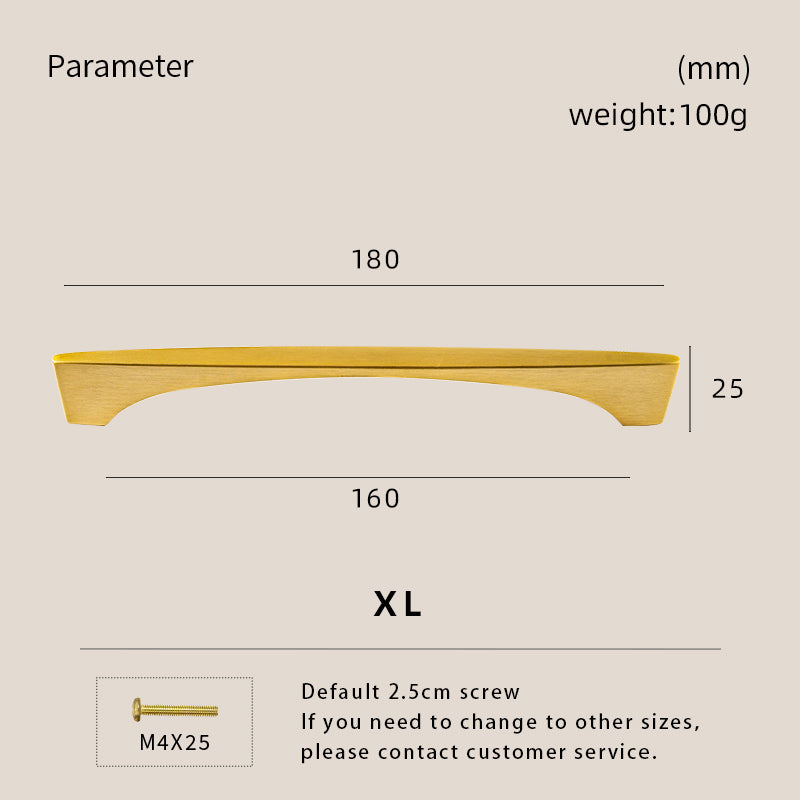 Dooroom Brass Furniture Handles Nordic Modern Wardrobe Dresser Cupboard Cabinet Drawer Shoe Box Pulls  Light Luxury Gold Knobs