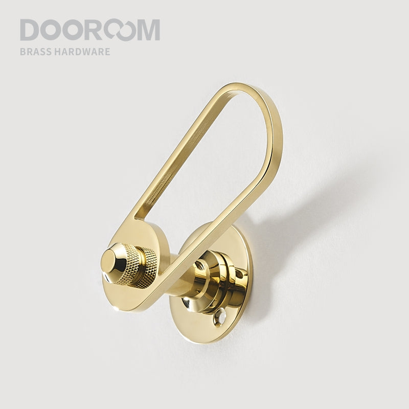 DOOROOM 黄铜门把手超值磁性静音黑金色超现代设计师室内门锁把手黄铜