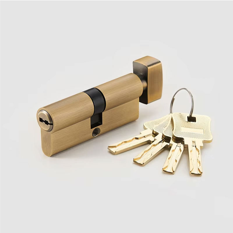 DOOROOM Thumb-Turn Euro Cylinder Door Lock Barrel 75mm Brass Made Multi Colours Optional