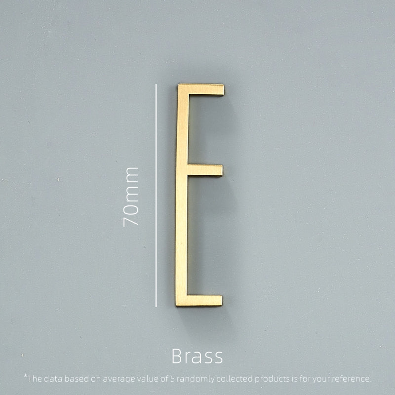 Dooroom Brass Letters A-Z For Company Names Door Plates Decorative Wall Letters Personalized Symbols Address