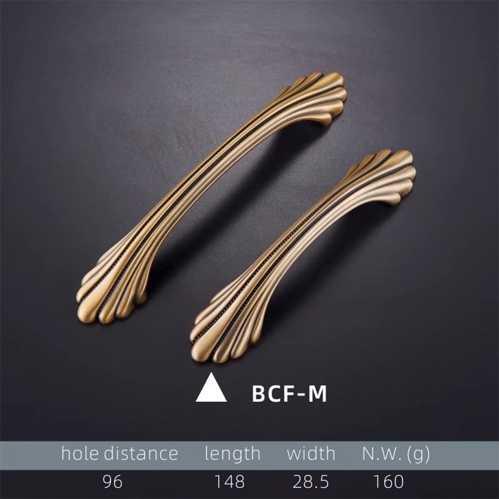 Dooroom Brass Handles New European American Diplopore Stripe Wardrobe Dresser Cupboard Cabinet Drawer Shoe Box Furniture Pulls