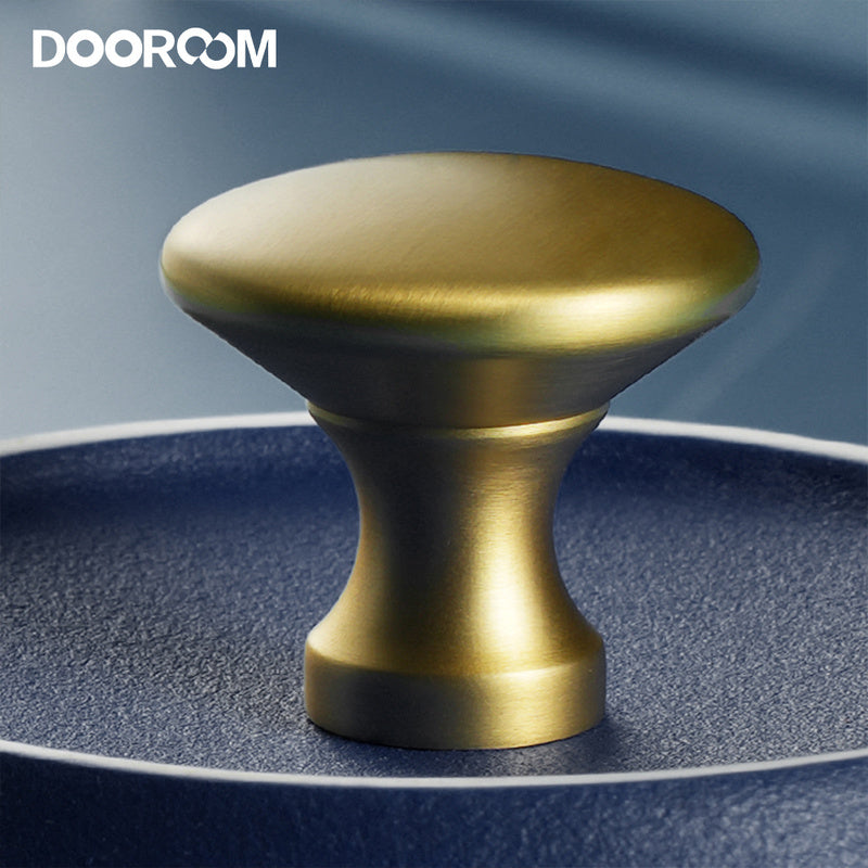 Dooroom 黄铜家具把手清新简约北欧美式衣柜梳妆台橱柜抽屉圆形拉手旋钮