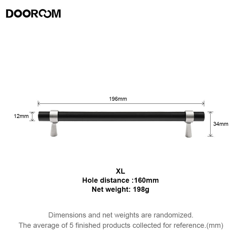 Dooroom Brass Furniture Handles T-bar Light Luxury Fashion Black Gold Silve Wardrobe Dresser Cupboard Cabinet Drawer Pulls