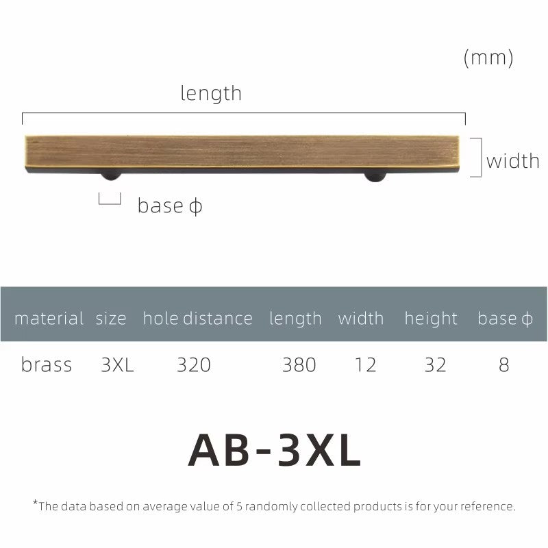 Dooroom Dulu Brass Furniture Handles Modern Wardrobe Dresser Cupboard Drawer Cabinet Door Long Square Black/Gold Pulls Knobs
