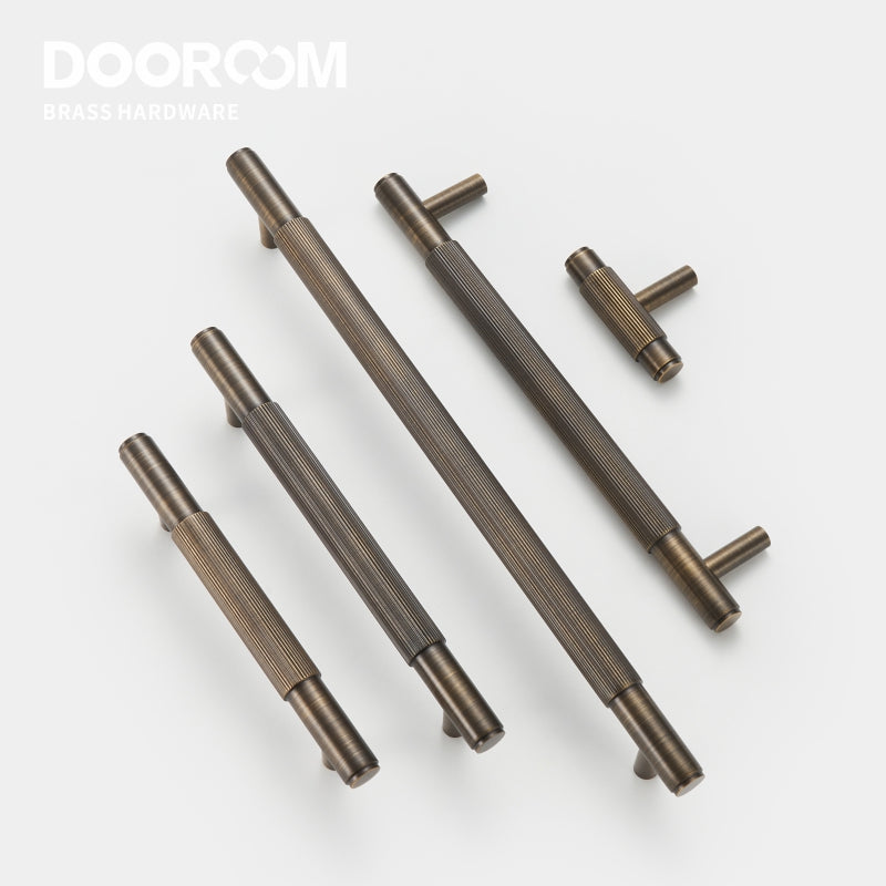 Dooroom Antique Brass Stripe Furniture Handles Modern Wardrobe Dresser Cupboard Cabinet Drawer Wine Bar Shoe Box Pulls Knobs