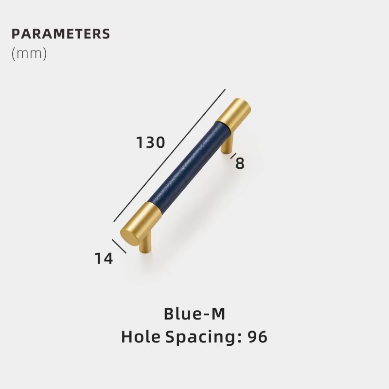 Dooroom Brass Furniture Handles Real Leather Nordic Simple Pulls Cupboard Wardrobe Dresser Shoe Box Drawer Wine Bar Cabinet Knob