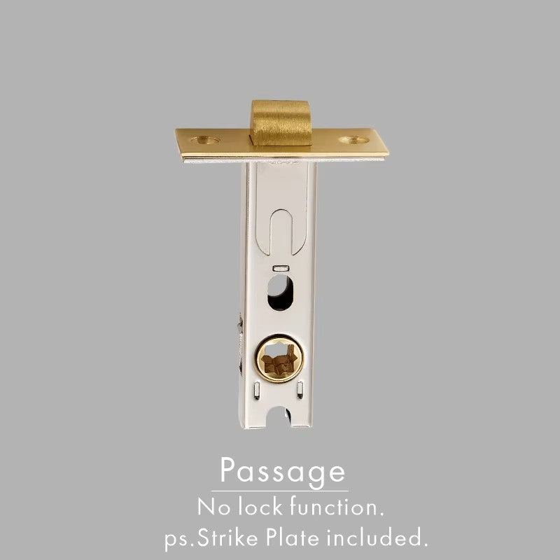 DOOROOM brass knurled thumb turn key latch lever handle cylinder key escutcheon passage room lock