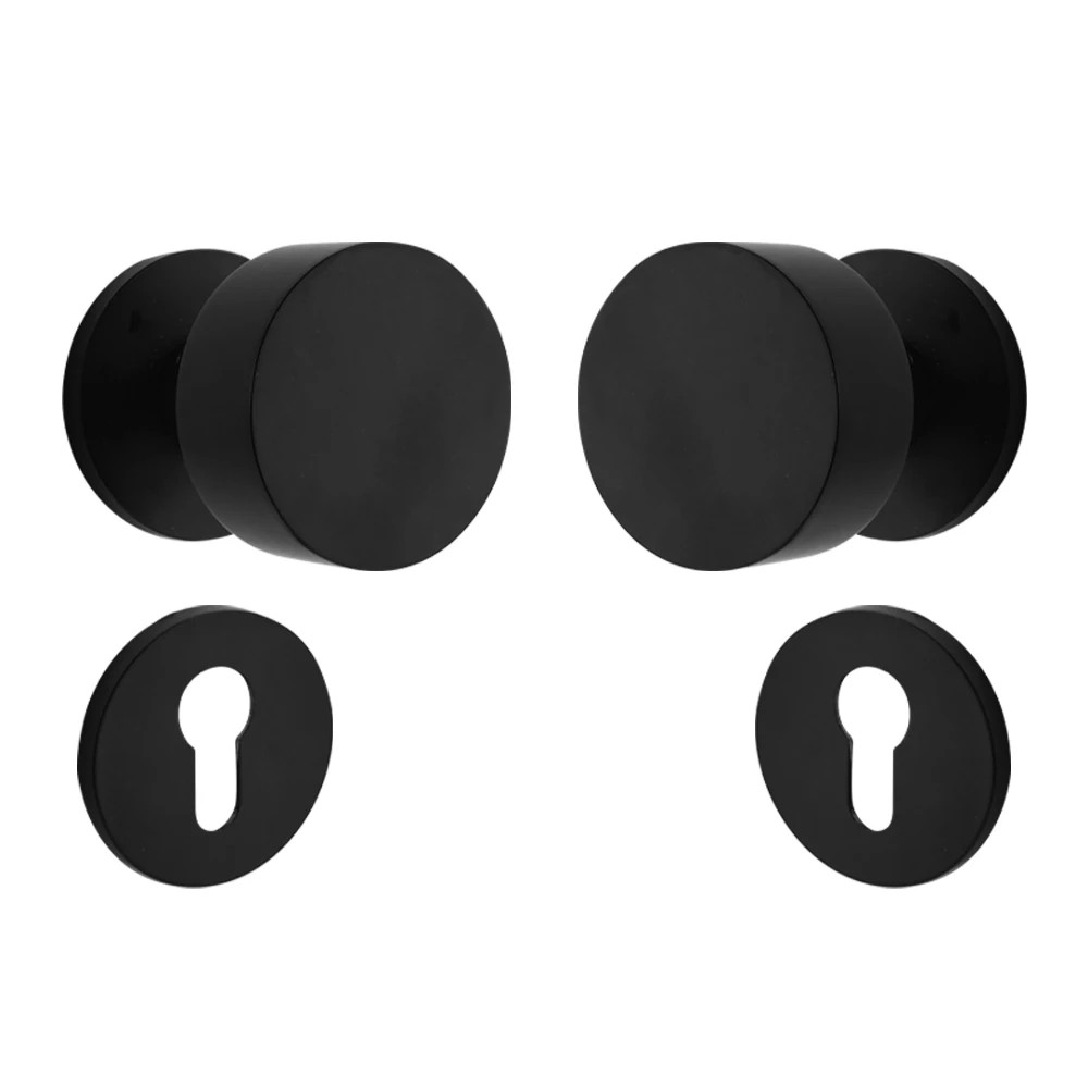 Dooroom Brass Door Lock Set Modern Brass Black Nickel Interior Bedroom Bathroom Double Wood Door Lever Set Dummy Handle Passage