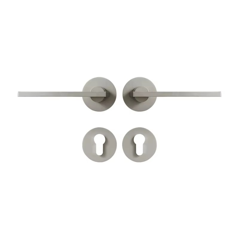 Dooroom Brass Door Lock Set Modern Simple European Interior Bedroom Bathroom Double Wood Door Lever Set Dummy Handle Knob