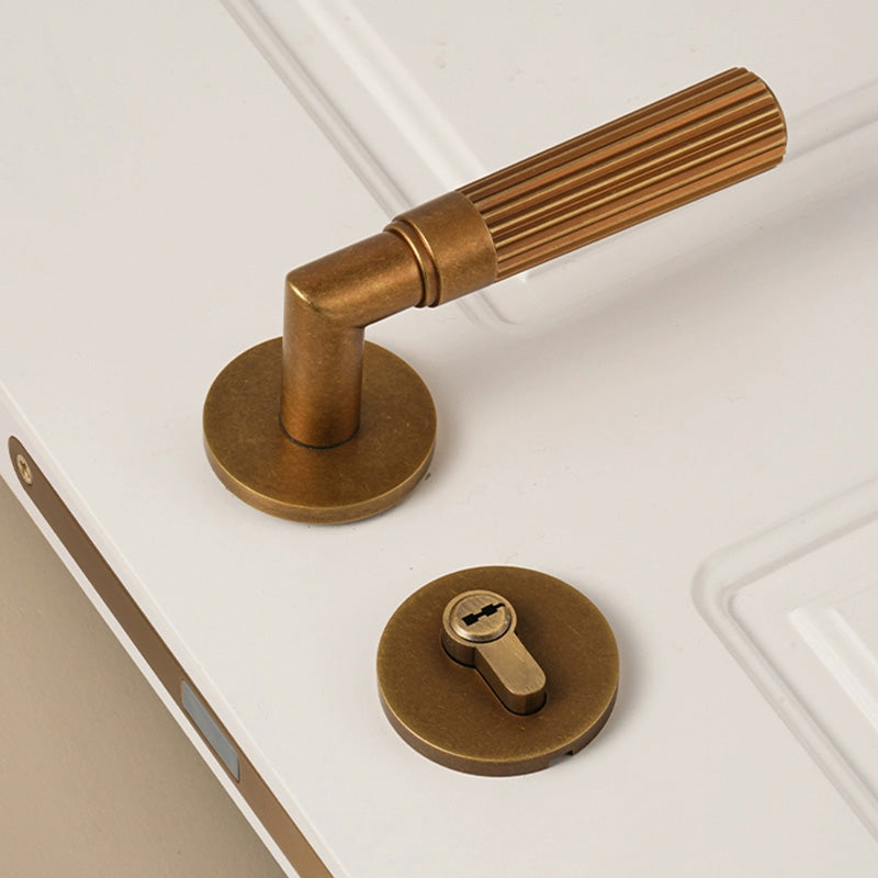 Dooroom Brass Door Lock Set Retro Simplicity Interior Bedroom Bathroom Lock Door Dummy Lock Passage Privacy Lock