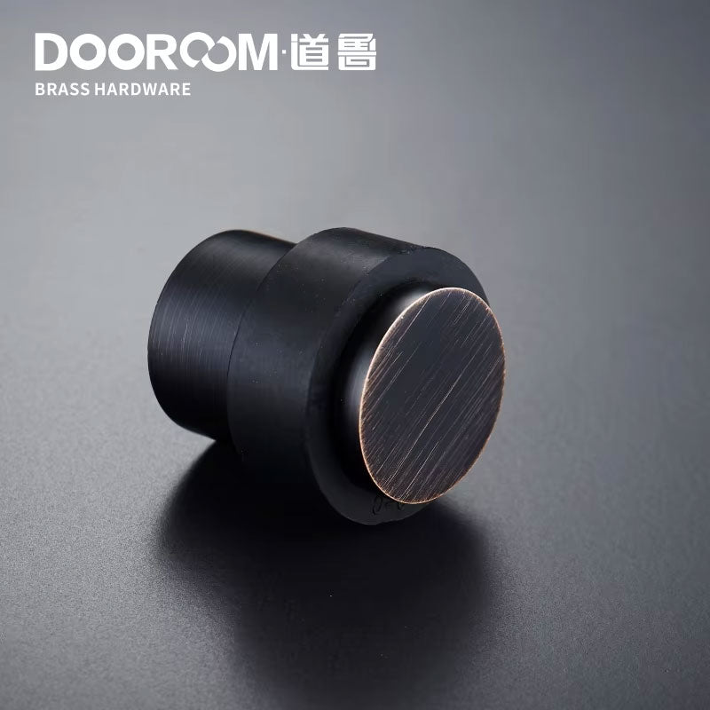 Dooroom Brass Environmental Rubber Door Stops Bathroom Door Stopper Heavy Duty Floor Mount Bumper Non-magnetic Door Holder Catch