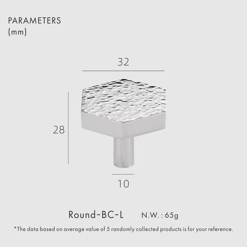 Dooroom Brass Furniture Handles Hammered Bright Satin Chrome Round Hexagon Cupboard Wardrobe Dresser Drawer Cabinet Knobs