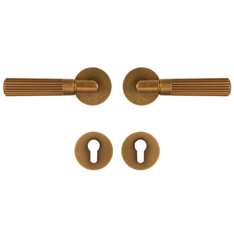 Dooroom Brass Door Lock Set Retro Simplicity Interior Bedroom Bathroom Lock Door Dummy Lock Passage Privacy Lock