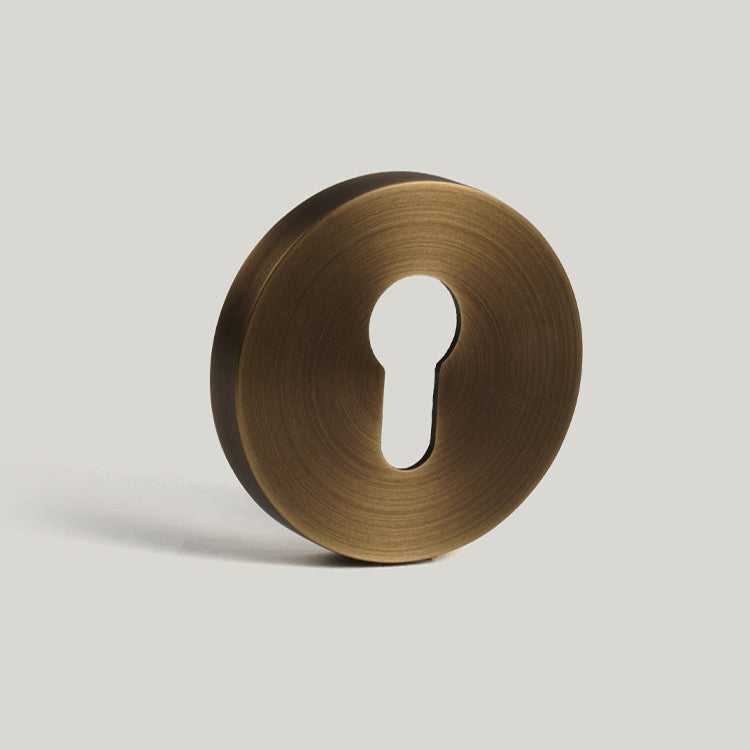 DOOROOM Brass Door Handle Accessories Euro Cylinder Escutcheon Rose Cover Matt Brass Antique Bronze Black