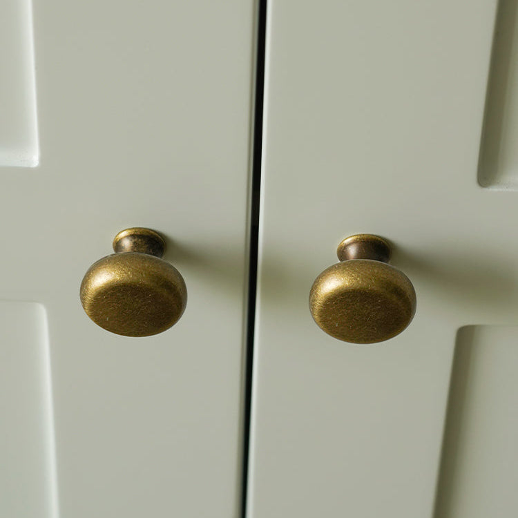 DOOROOM Retro Brass Handles Pulls With Base Home Cupboard Wardrobe Dresser Shoe Box Drawer Cabinet Knob Kitchen Hardware Tools