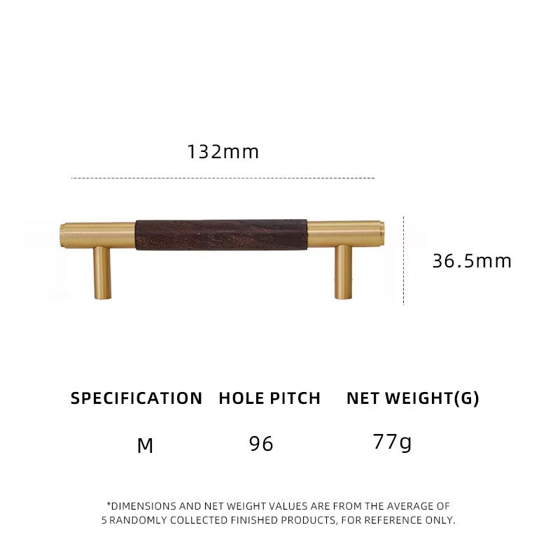 Dooroom Brass Black Walnut Furniture Handles Wardrobe Nordic Modern Simple Pull Cupboard Wardrobe Dresser Drawer Cabinet Knobs