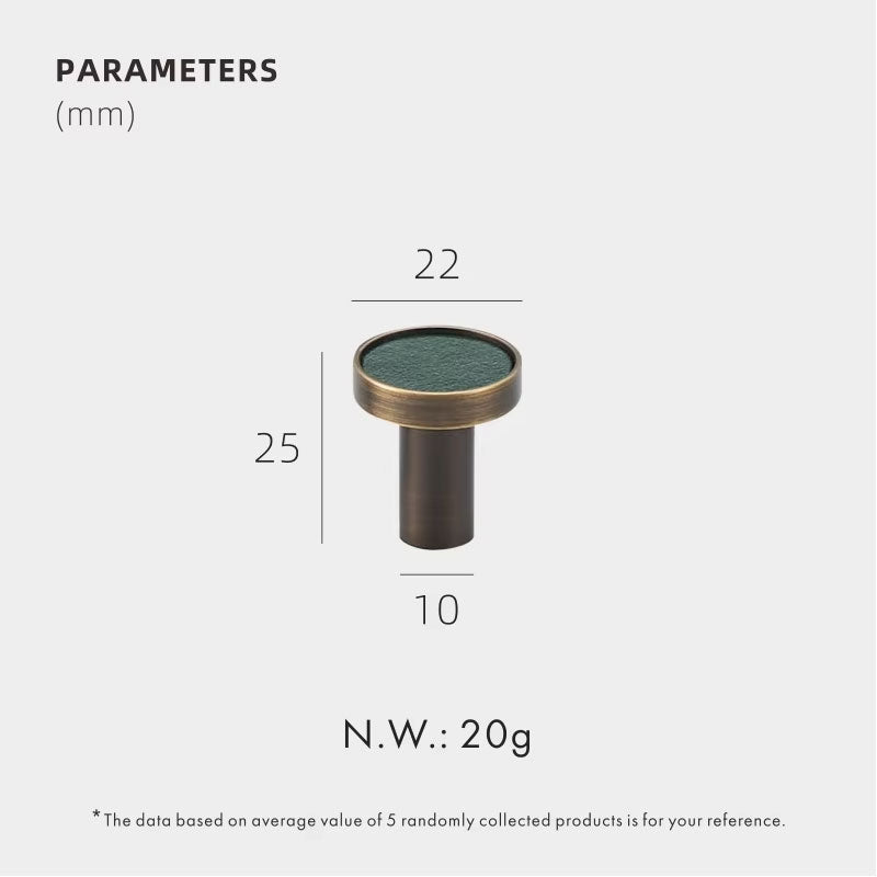 Dooroom Brass Furniture Handles Real Leather Nordic Simple Pulls Cupboard Wardrobe Dresser Shoe Box Drawer Wine Bar Cabinet Knob