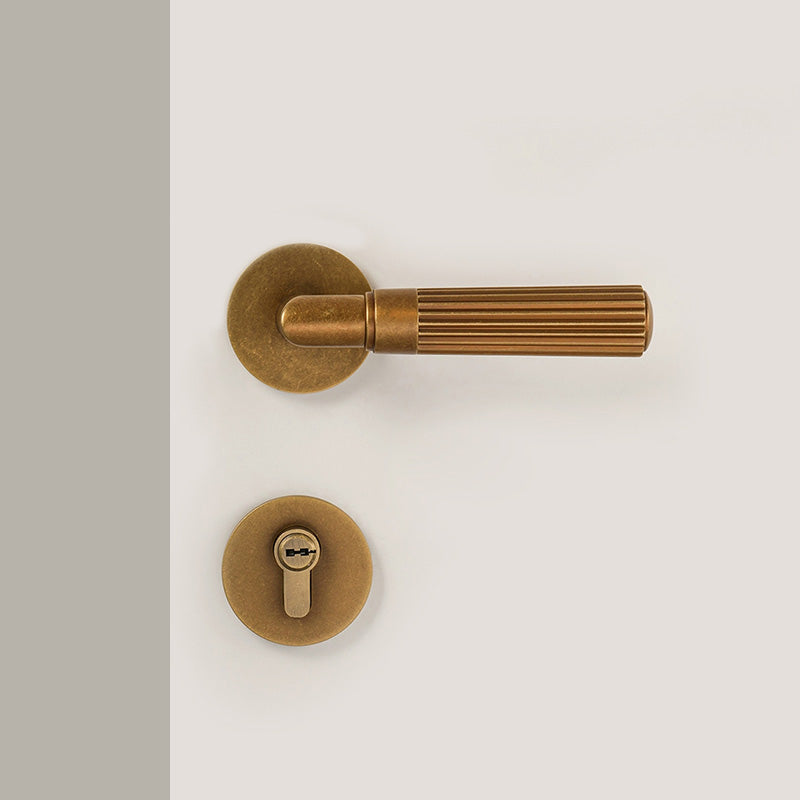 Dooroom Brass Door Lock Set Retro Simplicity Interior Bedroom Bathroom Lock Door Dummy Lock Passage Privacy Lock