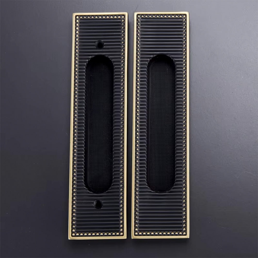 Dooroom Brass Sliding Door Handles Modern Stripy Push Pull Hidden Handle Interior Living Room Bathroom Balcony Keyless
