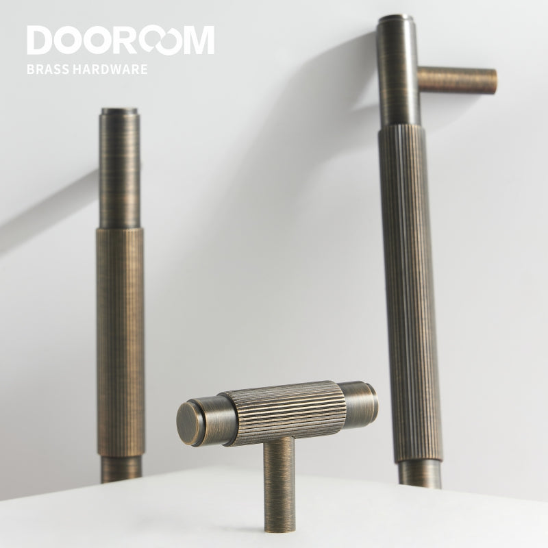 Dooroom Antique Brass Stripe Furniture Handles Modern Wardrobe Dresser Cupboard Cabinet Drawer Wine Bar Shoe Box Pulls Knobs