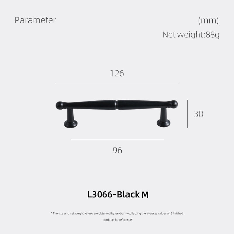 Dooroom Brass Furniture Handles Wardrobe Dresser Cupboard Cabinet Drawer Knob Black Bronze Gold American Pastoral European Pull