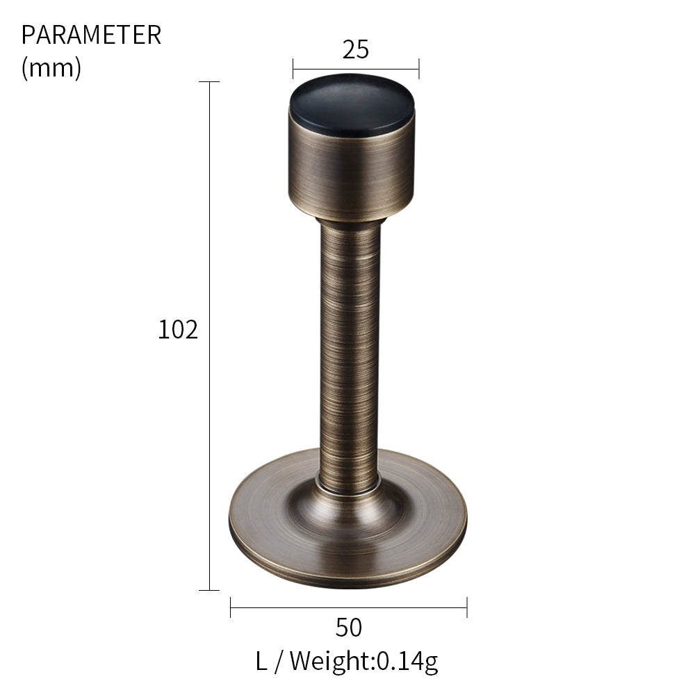 Dooroom Brass Door Stops Hole Free Bathroom Door Stopper Heavy Duty Floor Wall Mount Bumper Non-magnetic Door Holder Catch