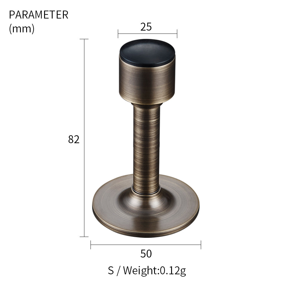 Dooroom Brass Door Stops Hole Free Bathroom Door Stopper Heavy Duty Floor Wall Mount Bumper Non-magnetic Door Holder Catch