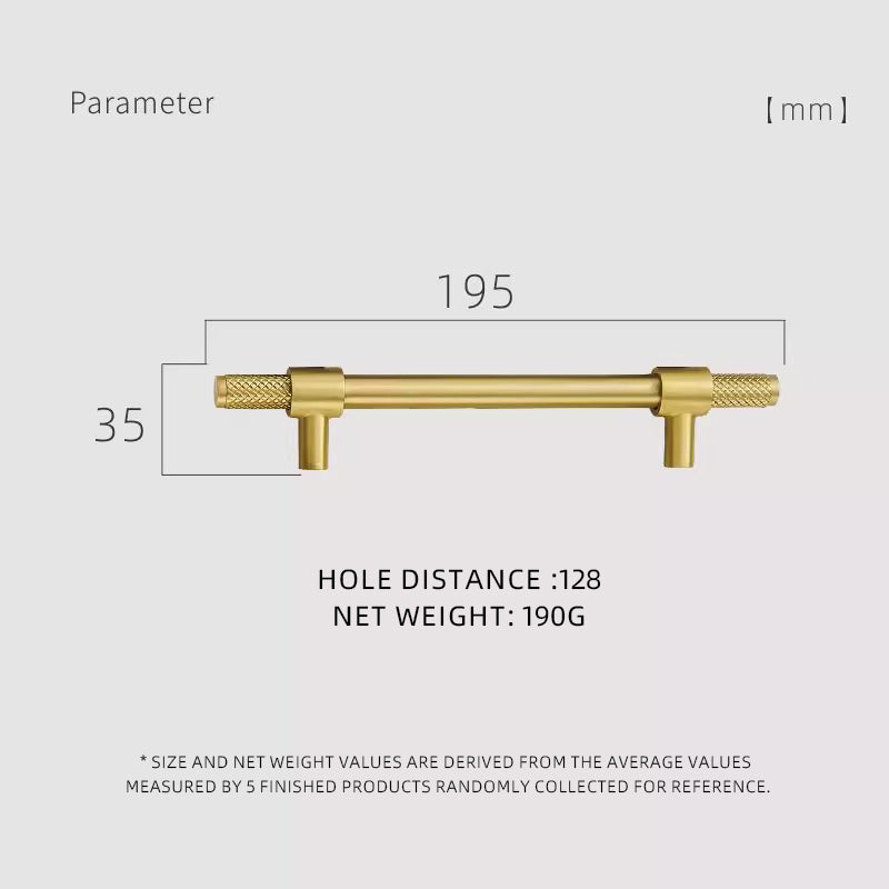 Dooroom Brass Furniture Handles T-bar Black Gold Knurled Textured Modern Italy Wardrobe Dresser Cupboard Cabinet Drawer Pulls