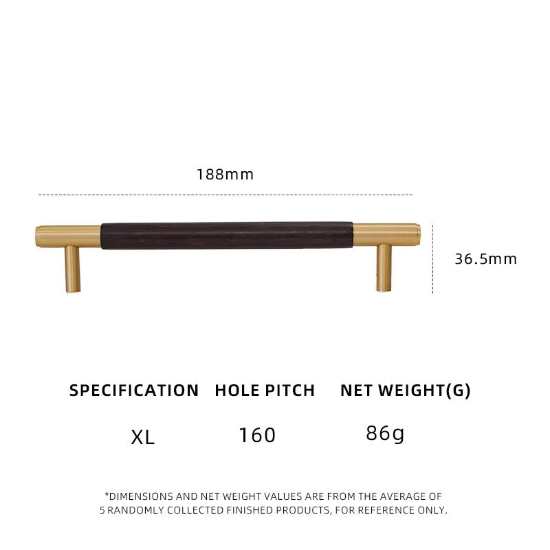 Dooroom Brass Black Walnut Furniture Handles Wardrobe Nordic Modern Simple Pull Cupboard Wardrobe Dresser Drawer Cabinet Knobs