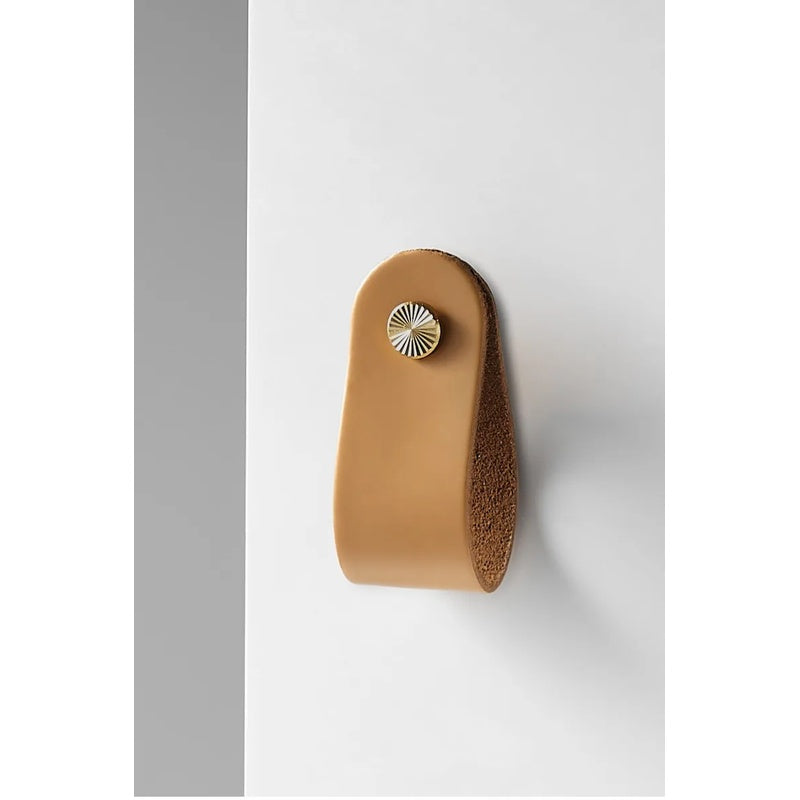 Dooroom Brass Furniture Handles Red Cow Leather Nordic