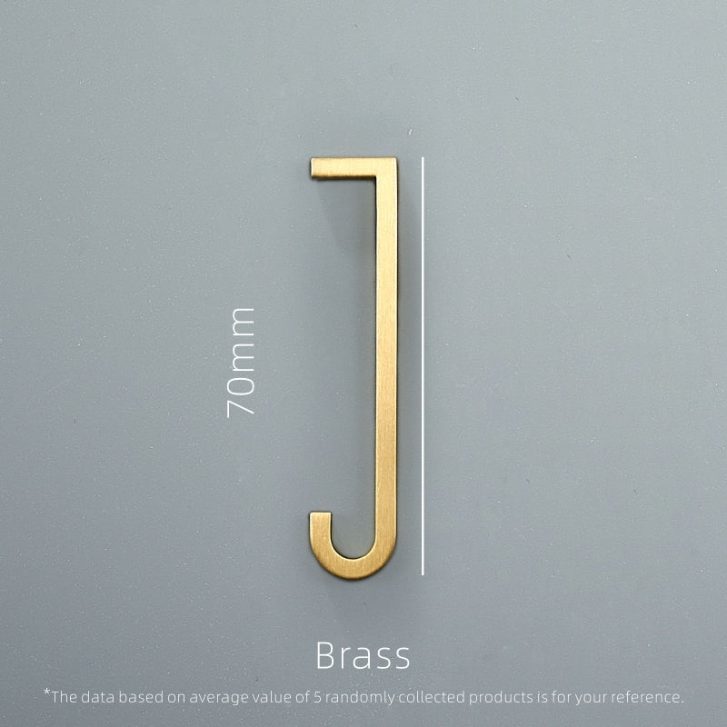 Dooroom Brass Letters A-Z For Company Names Door Plates Decorative Wall Letters Personalized Symbols Address