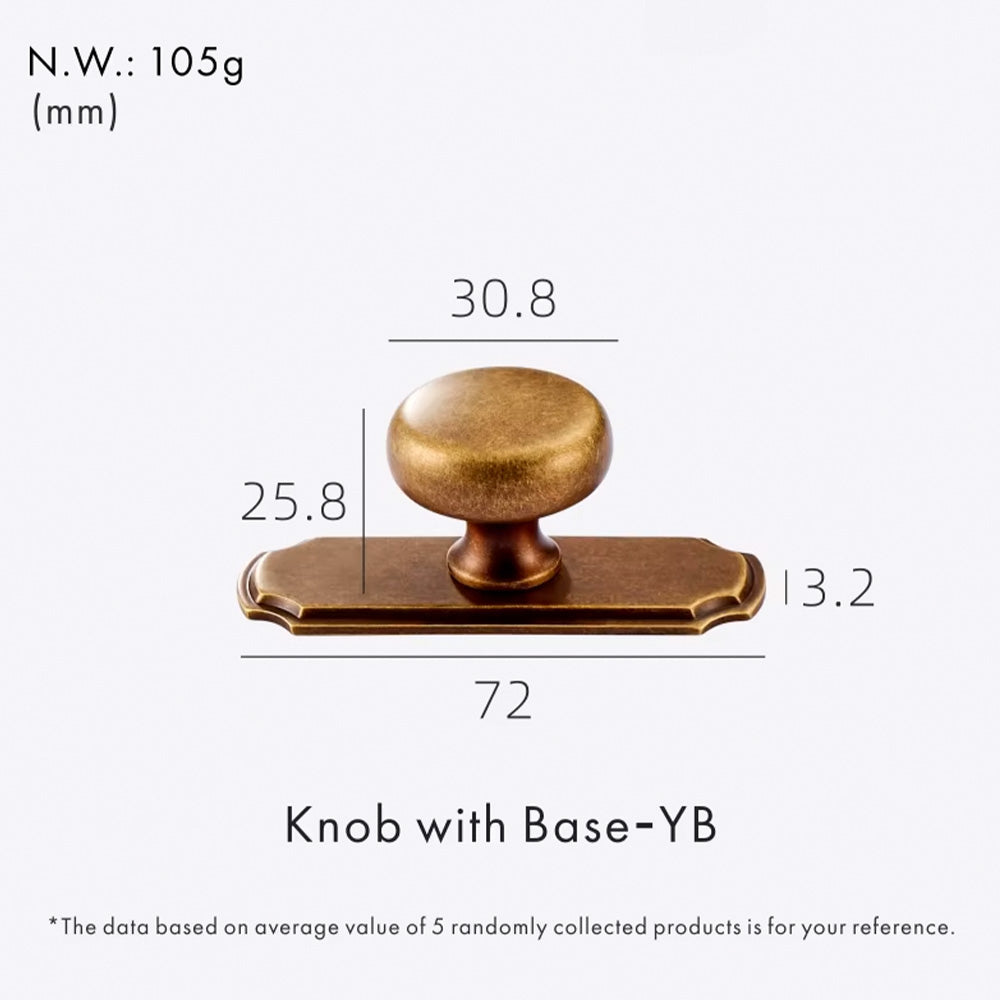 Dooroom Brass Furniture Handles Matt Nickel Yellow Bronze Pulls With Base Cupboard Wardrobe Dresser Shoe Box Drawer Cabinet Knob