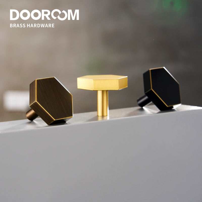 Dooroom 黄铜家具把手北欧金色黑古铜白色木门衣柜梳妆台橱柜抽屉柜拉手