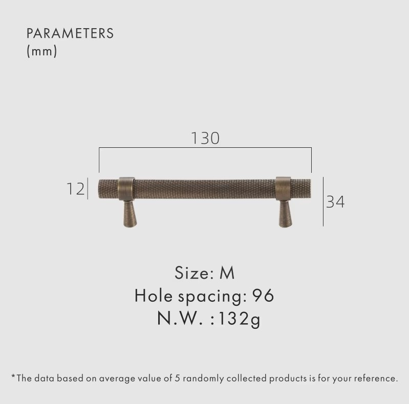 Dooroom Brass Knurled Furniture Handles Antique Brass Cupboard Wardrobe Dresser Shoe Box Drawer Cabinet T-bar Pulls