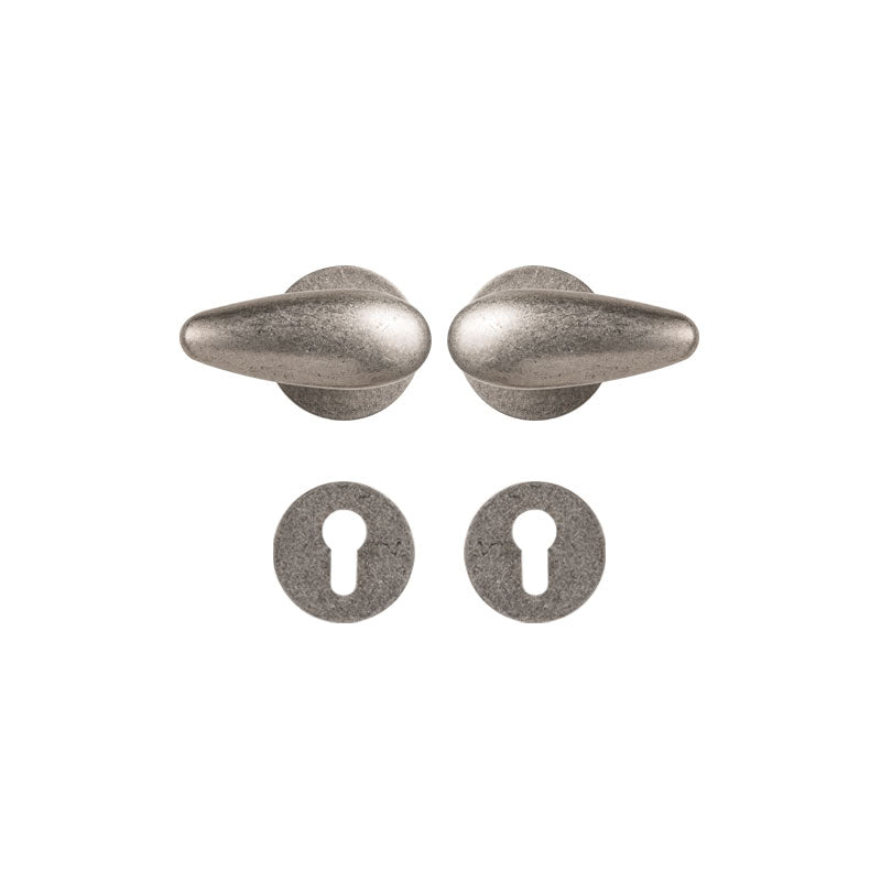 Dooroom Brass Door Lock Set Minimalist Ancient Silver Interior Bedroom Bathroom Dummy Privacy Passage Hidden Door Lock