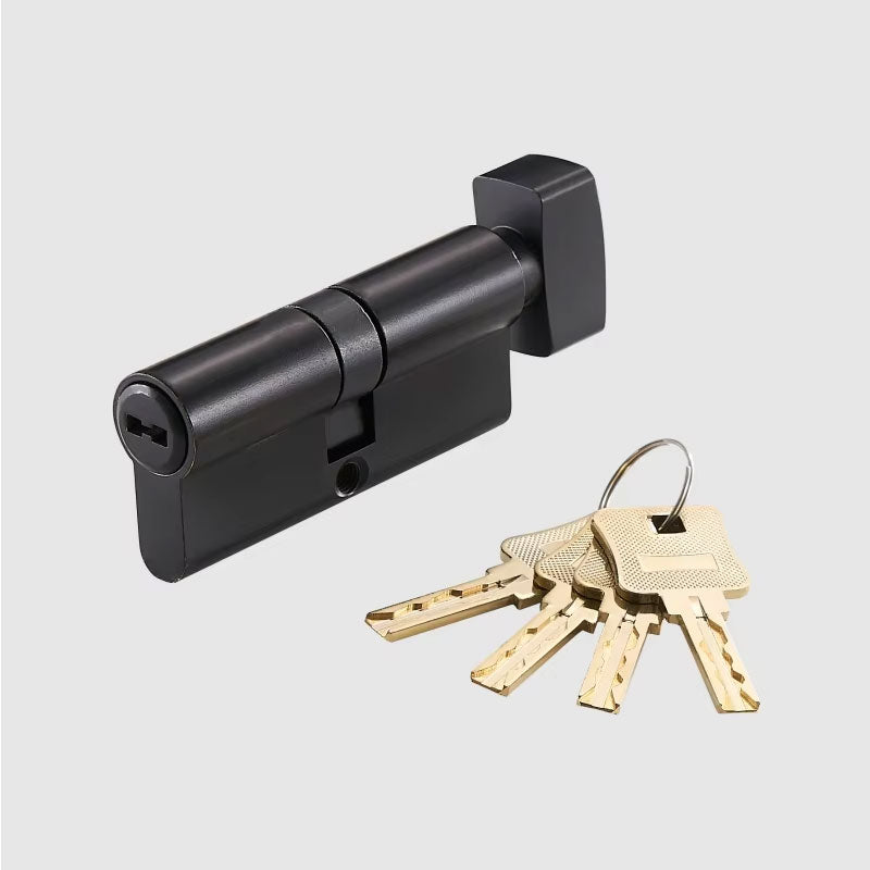 DOOROOM Thumb-Turn Euro Cylinder Door Lock Barrel 75mm Brass Made Multi Colours Optional